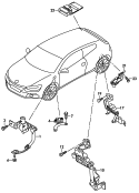 Niveausensor<br/>fuer Fahrzeuge mit elek-
tronisch geregelter Daempfung
