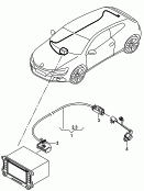 适配接头导线束<br/>用于带倒车摄影系统
的车型<br/>注意修理入门册子-电气