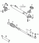 steering gear<br/>track rod<br/>for models without
power steering