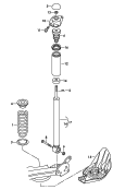 suspension<br/>shock absorber (spring cyl.)