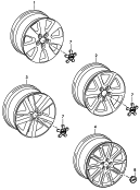 aluminium rim<br/>for winter tires<br/>hub cap