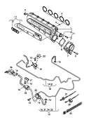 intake manifold - upper part<br/>throttle valve control element<br/>vacuum system
