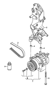a/c compressor<br/>connecting and mounting parts
for compressor