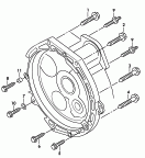 bevestigingsdelen voor motor
en versnellingsbak<br/>voor 7-traps v.bak m. 2-voud.
koppeling