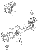 auxiliary heater for coolant
circuit<br/>auxiliary heater for water
circuit