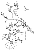 coolant cooling system<br/>and<br/>coolant hoses for
heater