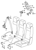 three-point safety belt<br/>for passenger compartement