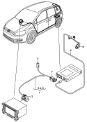 适配接头导线束<br/>用于带倒车摄影系统
的车型<br/>D             >> - 05.11.2011