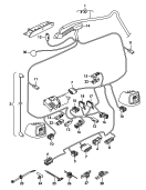 part section wiring harness<br/>for rear lid<br/>see workshop manual<br/>cable set for camera