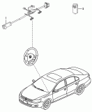 juego de cables adaptador<br/>unidad airbag p. volante