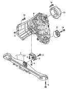 attachment fasteners for
transfer gearbox with self-
locking centre differential