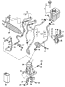 electric power steering pump<br/>oil container and connection
parts, hoses