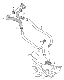 heater<br/>coolant hoses for
heater