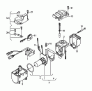 individual parts<br/>auxiliary heater for water
circuit<br/>auxiliary heater for coolant
circuit