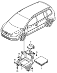 舒适/便携系统
和车载电网控制单元（BCM）<br/>数据总线
诊断接口（网关）<br/>D             >> - 08.11.2010