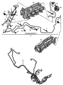 vacuum hoses with
connecting parts<br/>engine