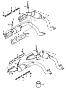 exhaust manifold with
catalytic converter