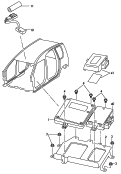 interface box<br/>microphone<br/>for vehicles with preparation
for telephone