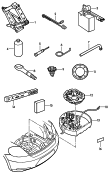 alzacoches<br/>herramientas<br/>kit de averias con compresor