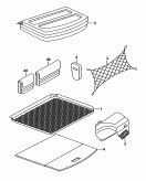genuine accessories<br/>luggage boot trims<br/>plastic tray