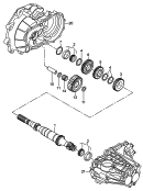 Raeder und Wellen<br/>Antriebswelle<br/>fuer 5-Gang-Schaltgetriebe,
automatisiert
