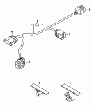 适配接头导线束<br/>用于带煤气罐的车型