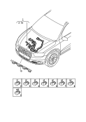individual parts<br/>wiring set for engine<br/>plug housing
