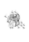 bevestigingsdelen voor motor
en versnellingsbak<br/>voor 6-traps v.bak m. 2-voud.
koppeling