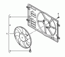 radiator fan<br/>for vehicles with no air
conditioning system