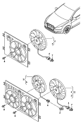 radiator fan<br/>for vehicles with manually
regulated heater<br/>before parts order,
physical inspection of
old part necessary