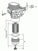 oil filter<br/>oil filter bracket