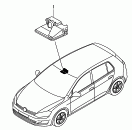 控制单元，带摄像机，
用于交通标志识别系统、
动态远光灯、
远光灯辅助功能和车道
保持辅助系统