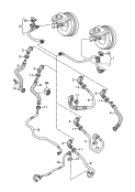 制动助力器
真空软管<br/>用于不装起动-停车-传动机构
的车型