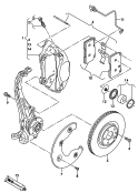 fixed-calliper brake<br/>brake caliper housing<br/>calliper carrier<br/>brake disc (vented)