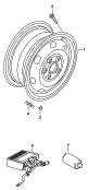 钢制轮辋<br/>(仅用于备用轮)<br/>抛锚应急套件，带压缩机