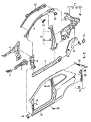 side panel, inner<br/>side panel with wheel housing
outer