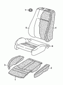 seat padding<br/>padding for backrest<br/>seat and backrest cover