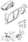sectional parts for the
side section<br/>flap for fuel filler
with collecting tray