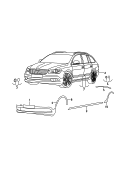 bumper cover<br/>side member trim<br/>trim for wheel arch