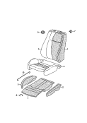 seat padding<br/>padding for backrest<br/>seat and backrest cover<br/>for seat: