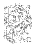 cablage central<br/>pieces detail<br/>zone:<br/>cablage p. compartiment-moteur