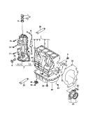 crankcase housing<br/>timing case<br/>oil sump