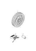 aluminium rim with folding
tyre (emergency wheel)