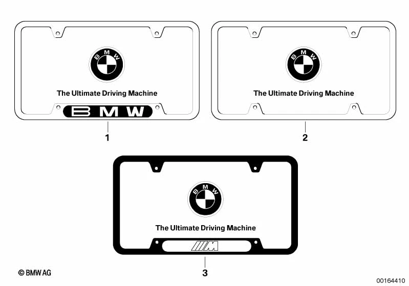 BMW E36 ライセンス プレート BMW 3' E36 ライセンス プレート フレーム 部品 1990 - 1999 | ETK