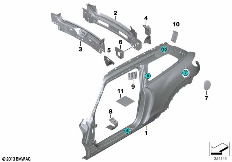 Buy MINI Paceman R61 Side panel/tail trim parts online 2012 - 2013 ...