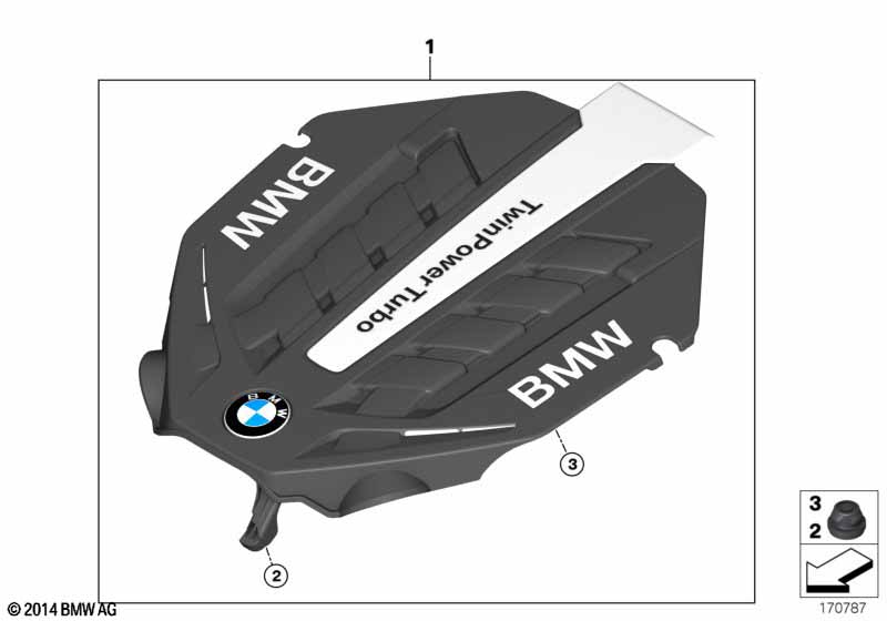 Sound protection cap for BMW 5' F10 550i