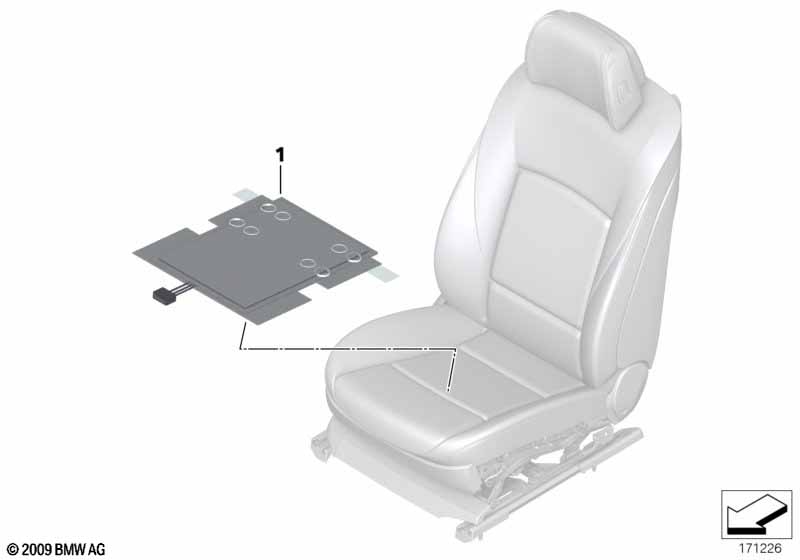 Electr.compon.seat occupancy detection varten BMW 5' F10 520d ed