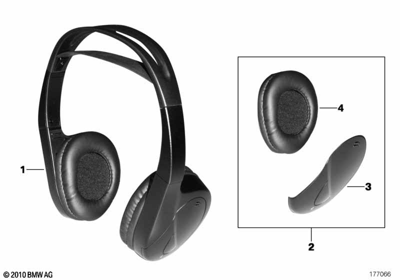 Infrared headphones के लिये BMW 5' F10 530i N53