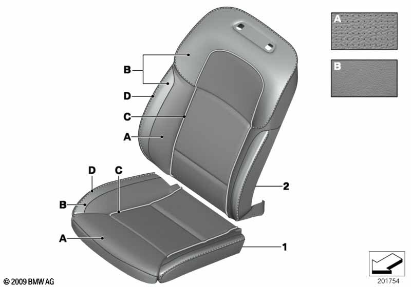 Individual cover,Klima-Leather comf.seat dla BMW 5' F10 523i N52N