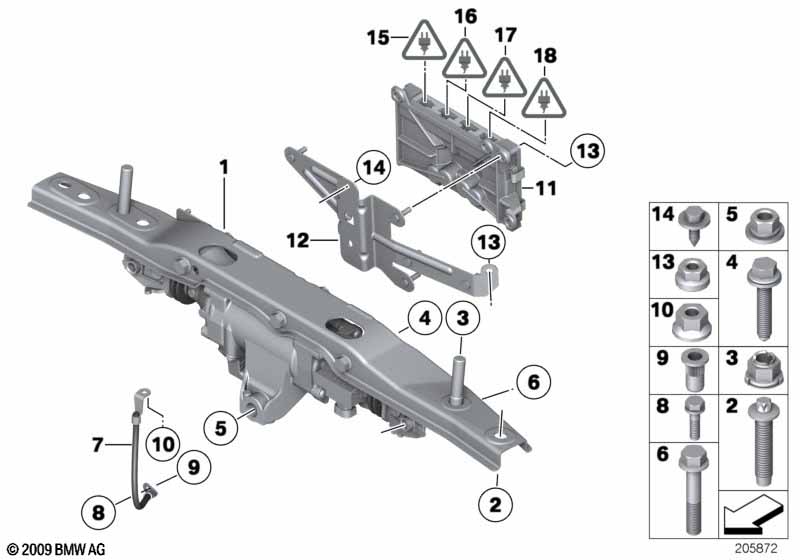 Actuator HSR/mounting parts/control unit til BMW 5' F10 530i N53